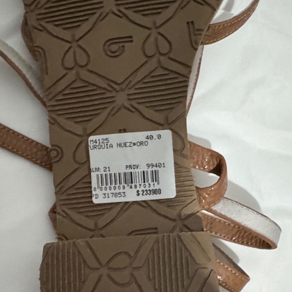 Brown and Gold Women's Sandals - Picture 5 of 5